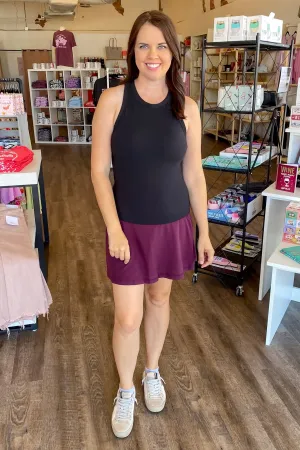 Athleisure Butter Sleeveless Racer Back Top Black
