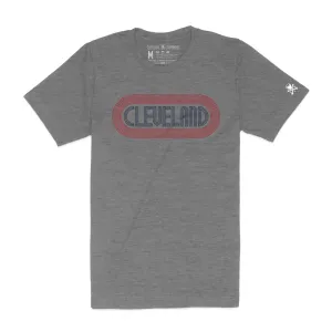 Cleveland Track, Grey - Mens/Unisex Crew T-Shirt