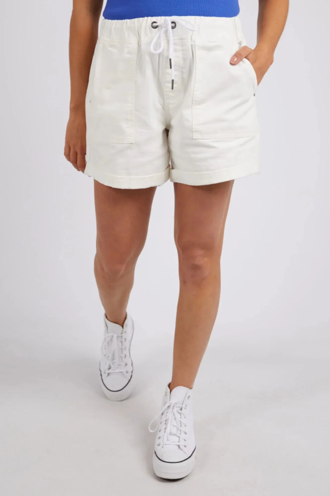 Emma Relaxed Denim Short - Vintage White