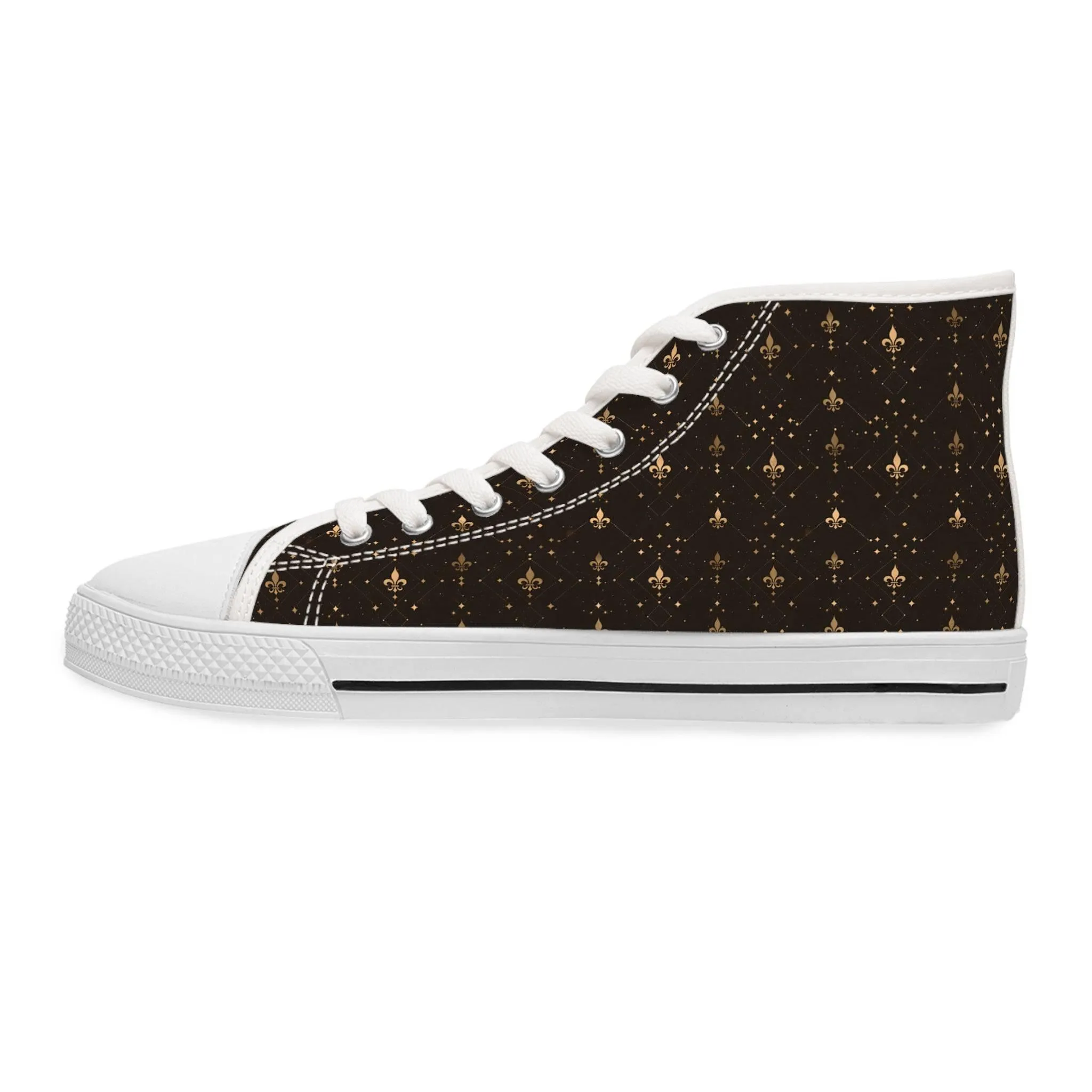 Fleur-de-Lis High Top Sneakers'