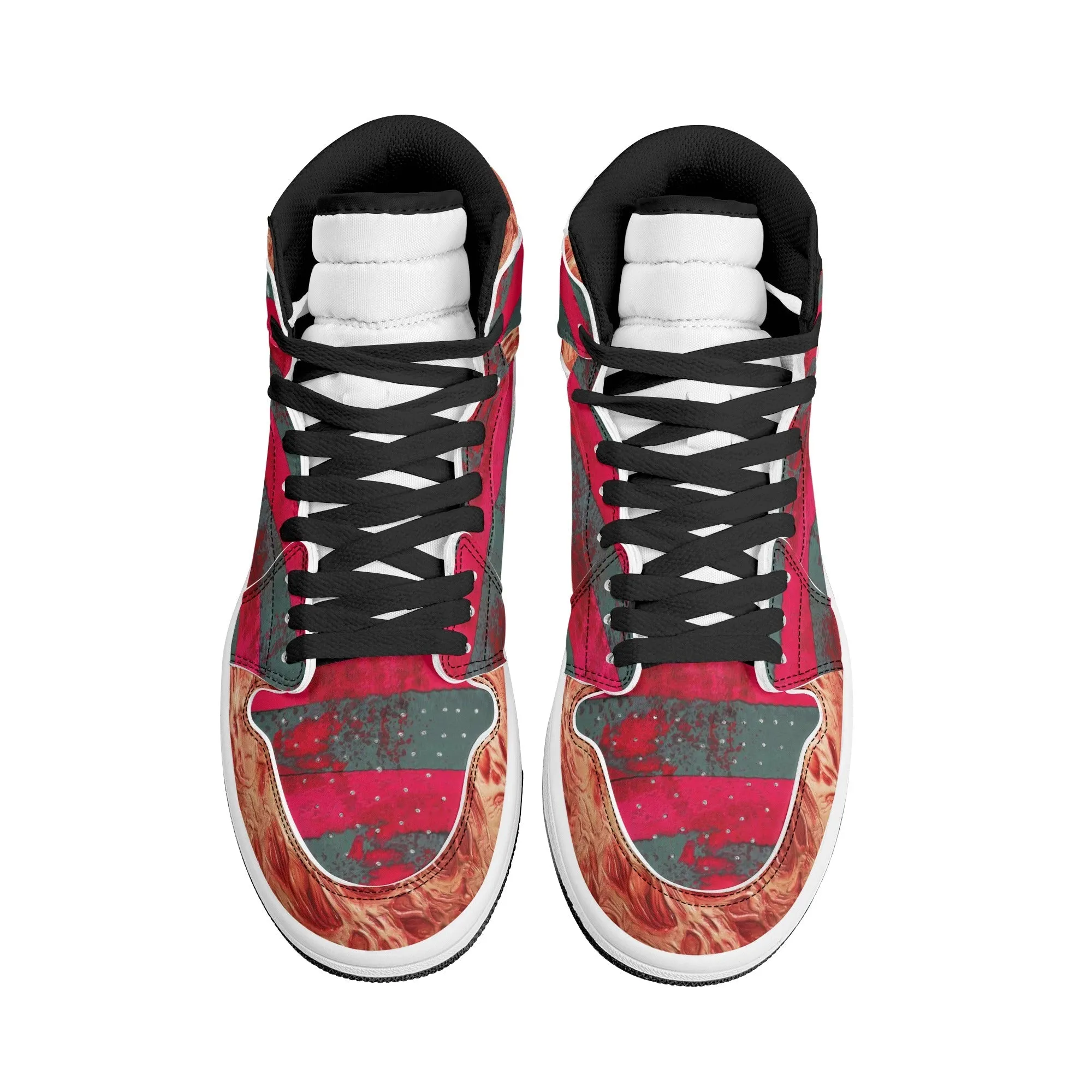 Freddy Krueger's Skin Burns - The Nightmare on Elm Street | High Top Skateboard Sneakers