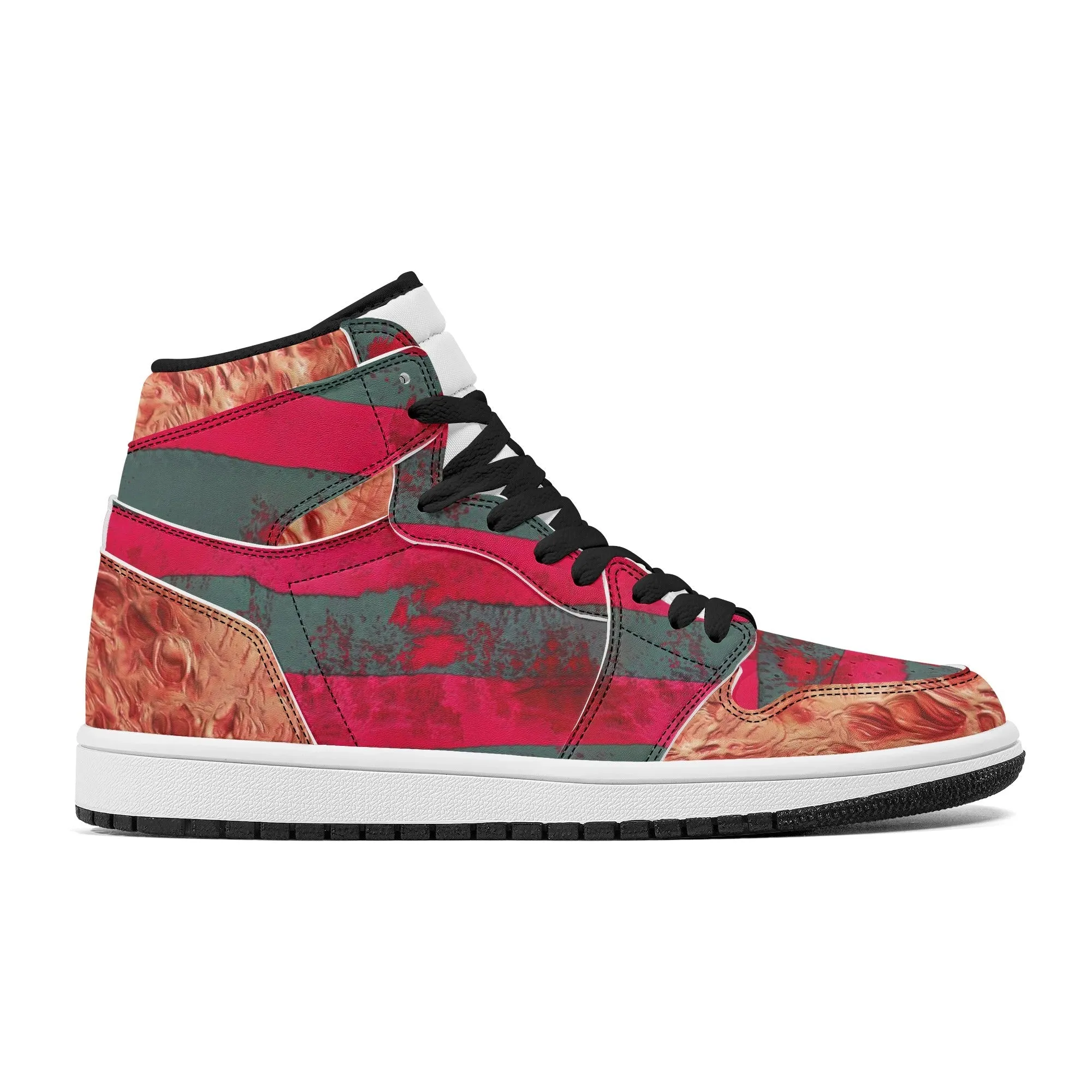 Freddy Krueger's Skin Burns - The Nightmare on Elm Street | High Top Skateboard Sneakers