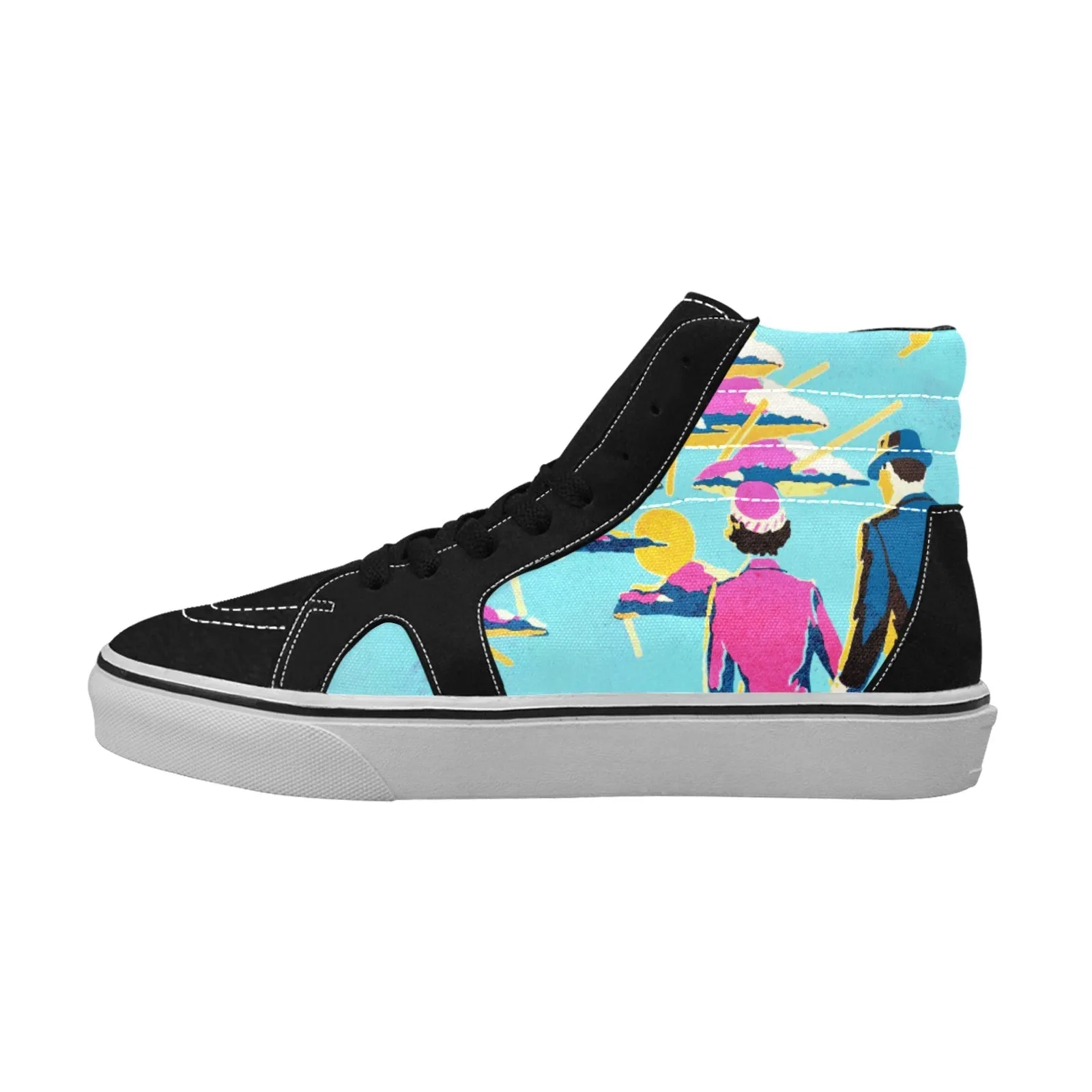 Handbook For The Recently Deceased | Beetlejuice Shoes / High Top Sk8 Sneakers (women's sizes)