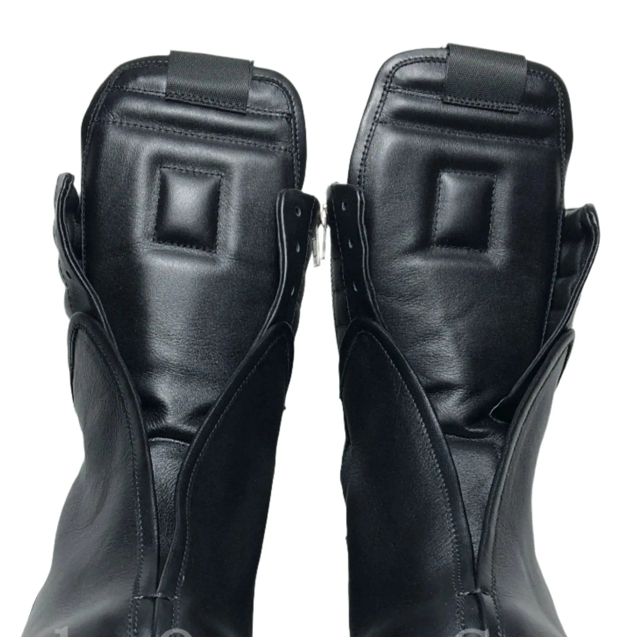High Top Lace Up ZipperLeather Sneakers