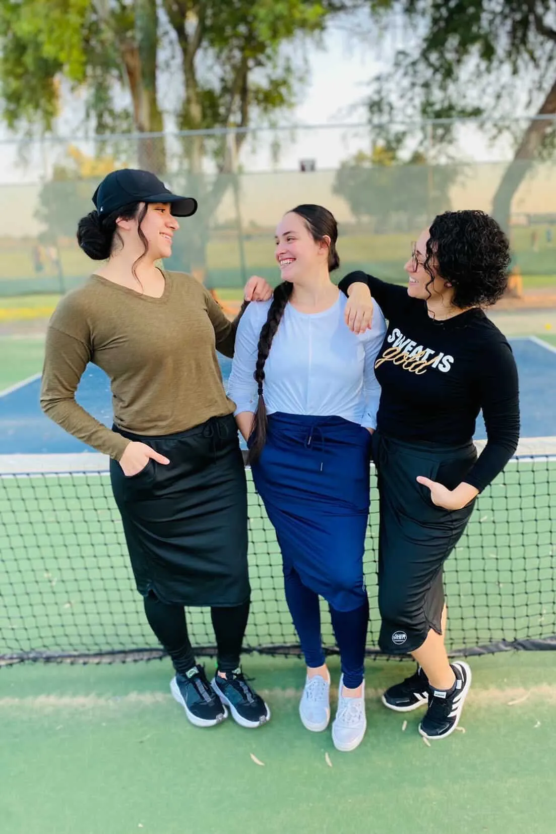 Palermo Navy Athletic Skirt (long leggings)