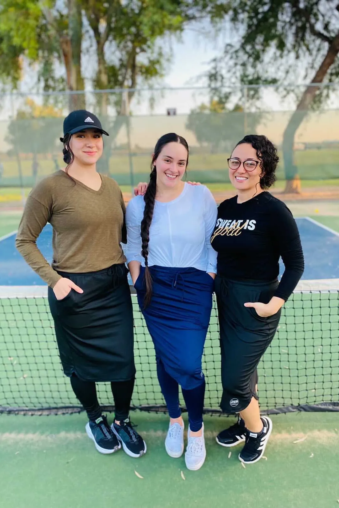 Palermo Navy Athletic Skirt (long leggings)