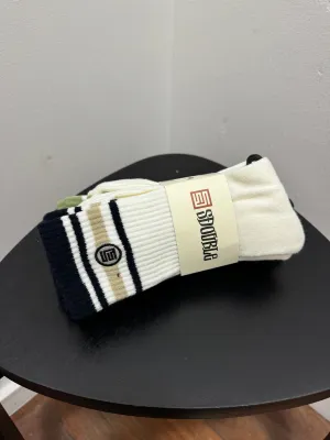 STRIPE S-DOT SOCK NAVY/BLK/SAGE