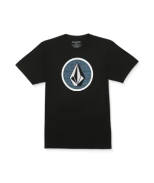 Volcom Mens Black Crisp Stone Fill SS Tshirt