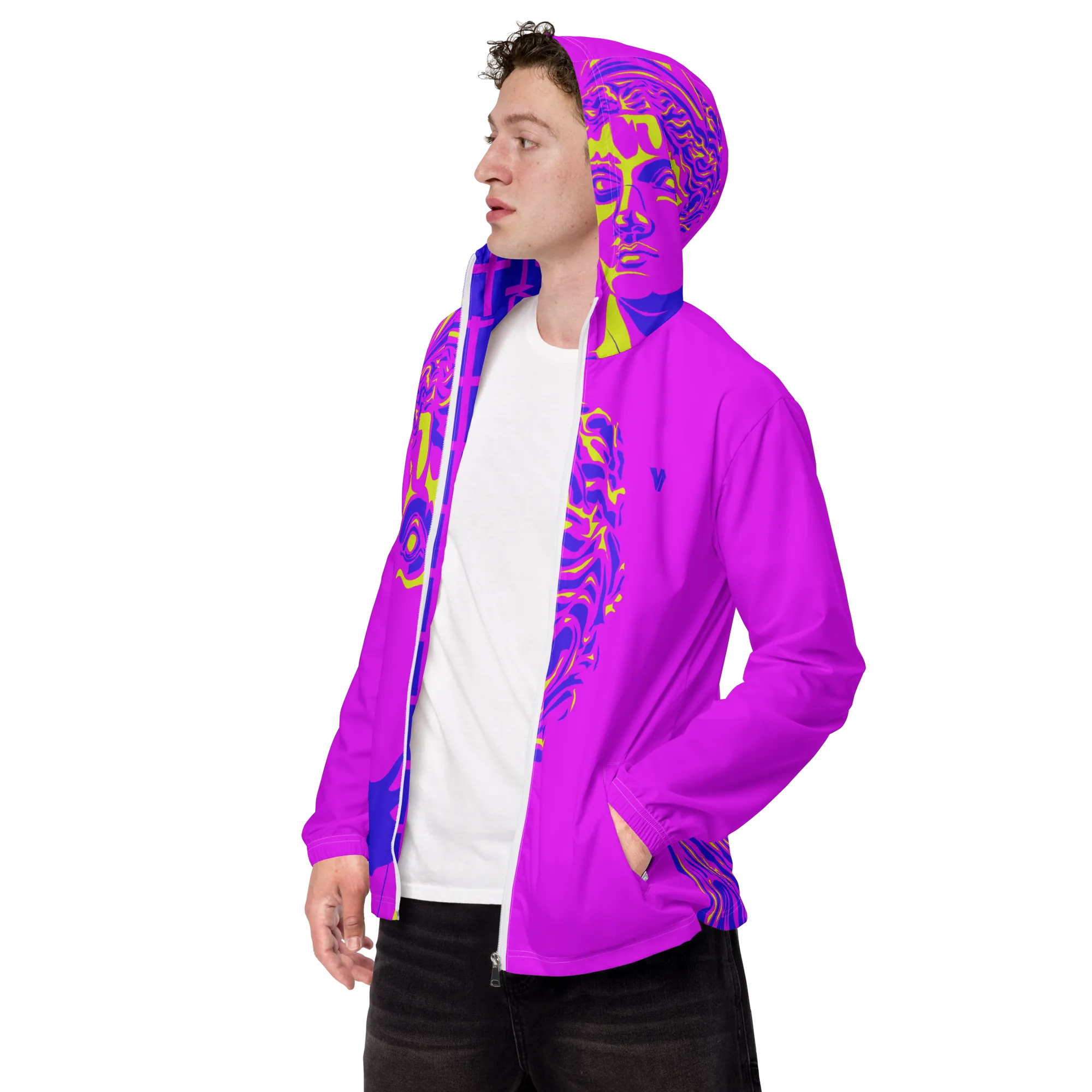 VOSRIO Select Rose Colour Mens windbreaker